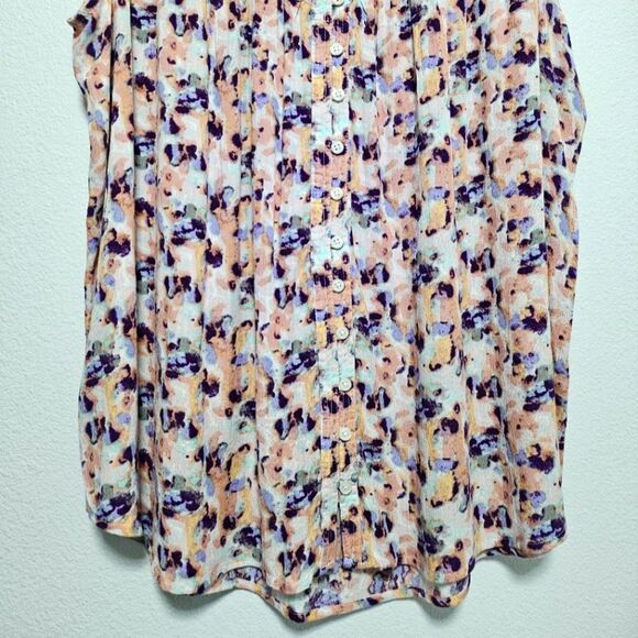Caffè Marrakesh Feminine Floral Button Down Tank Top Blouse 100% Rayon Size 3X - Picture 5 of 12
